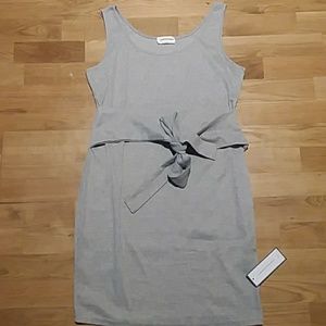 Goodnight macaroon ribbed dress with front tie.